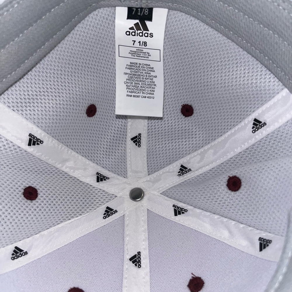 Adidas White and Gray Mesh Cap